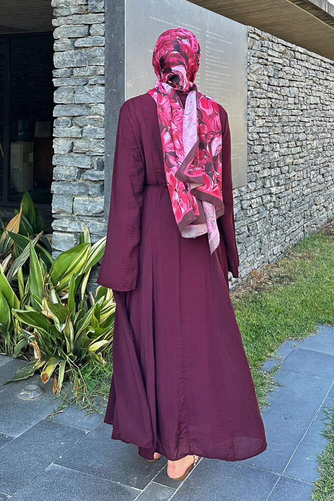 Maréa Parçalı Elbise - Bordo - 8