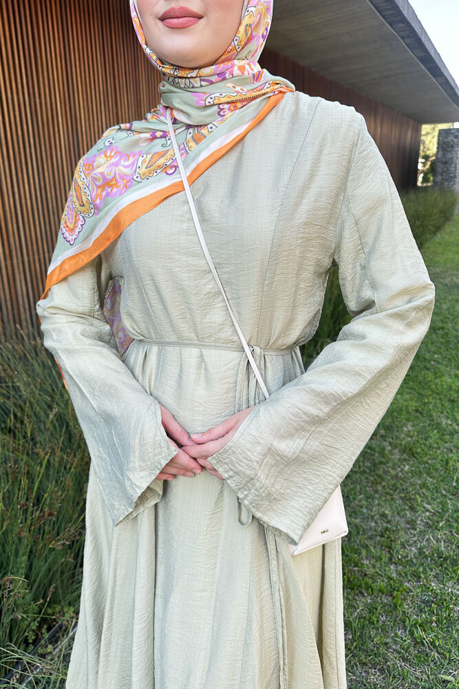 Maréa Parçalı Elbise - Küf Yeşili - 3