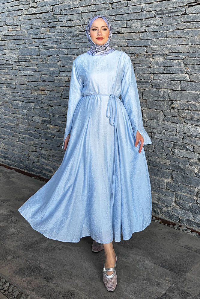 Maréa Parçalı Elbise - Mavi - HENZA (1)