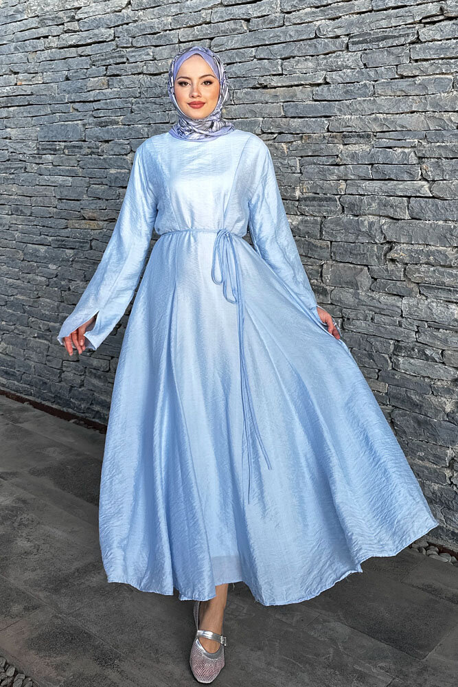 Maréa Parçalı Elbise - Mavi - HENZA (2)