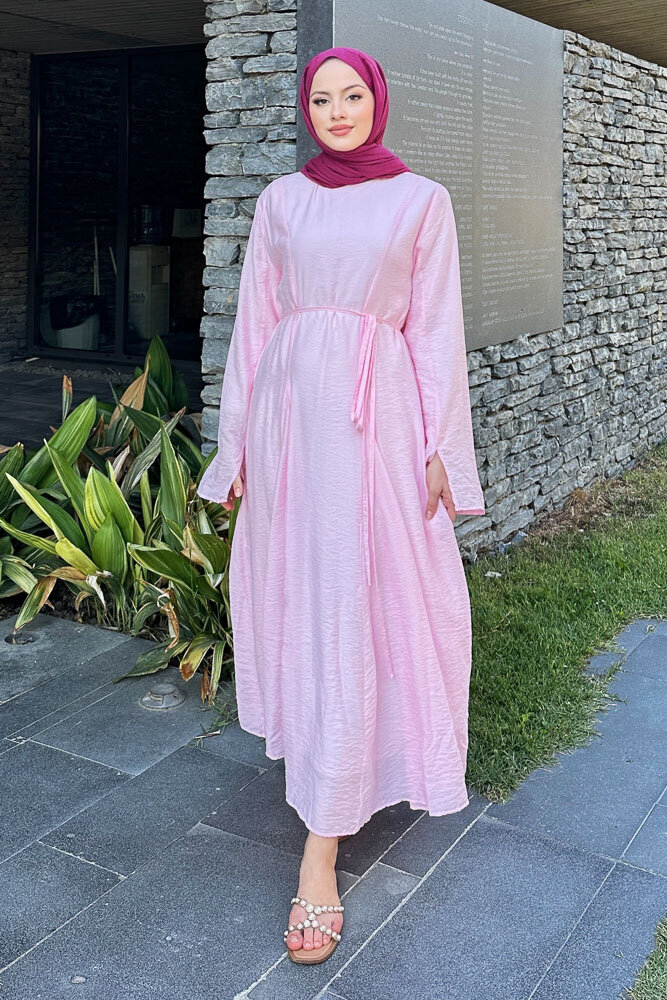 Maréa Parçalı Elbise - Pembe - HENZA (2)