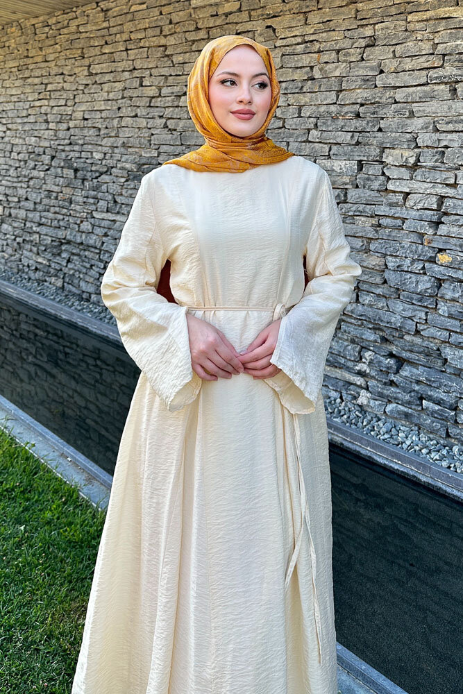 Maréa Parçalı Elbise - Sarı - 7