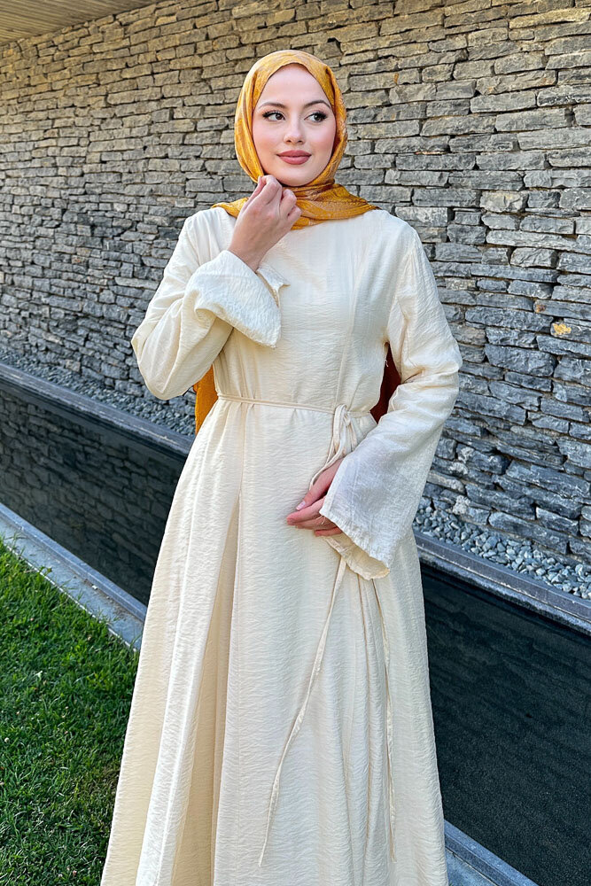 Maréa Parçalı Elbise - Sarı - 3