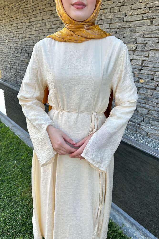 Maréa Parçalı Elbise - Sarı - 4