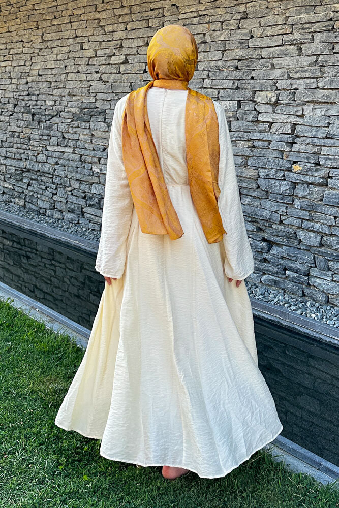 Maréa Parçalı Elbise - Sarı - 8