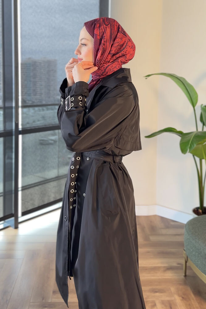 Melman Trençkot - Siyah - HENZA (5)