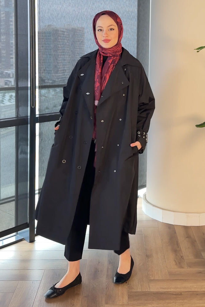 Melman Trençkot - Siyah - HENZA (2)