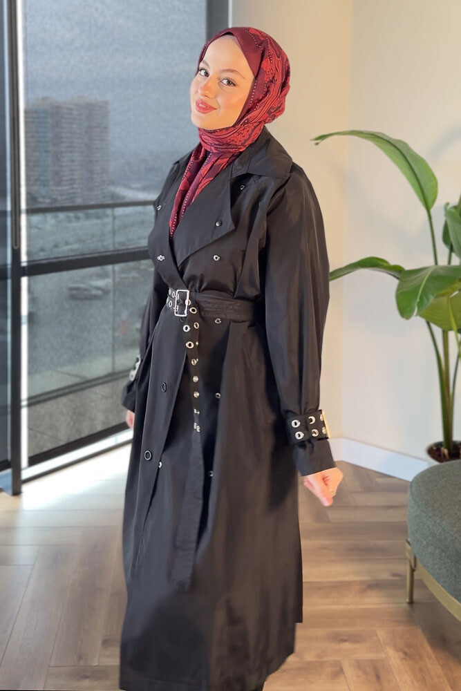 Melman Trençkot - Siyah - HENZA (3)