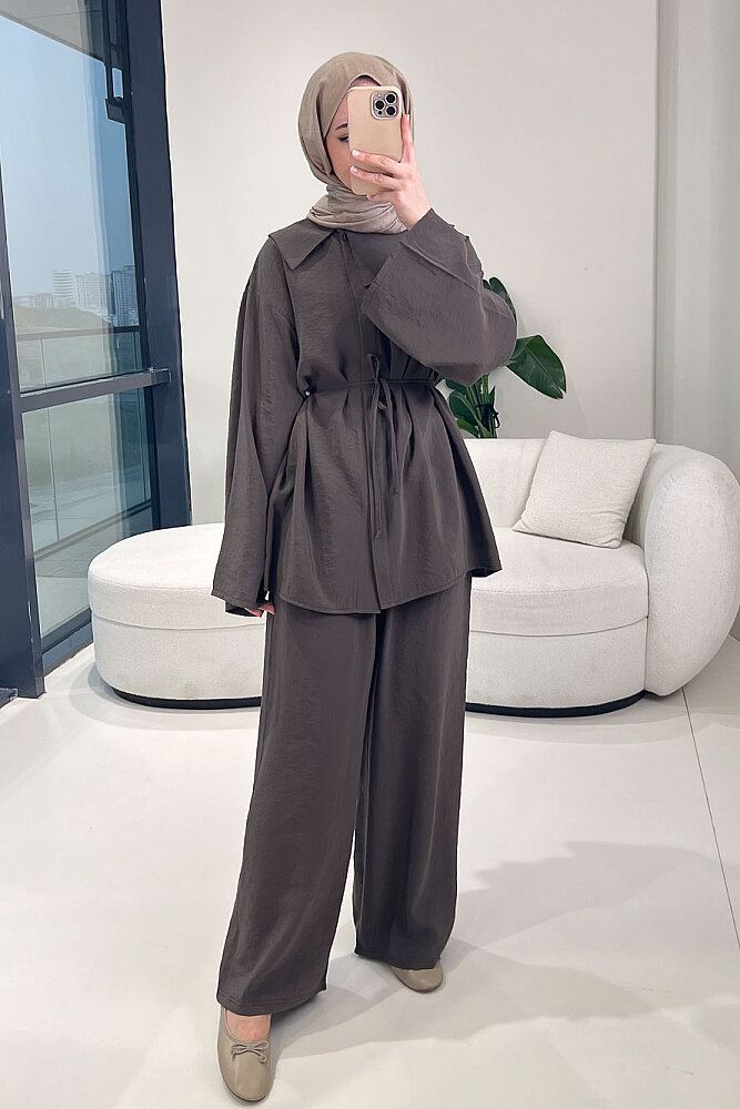 Taylan Mendil Yaka Pantolon Takım - Haki - 3