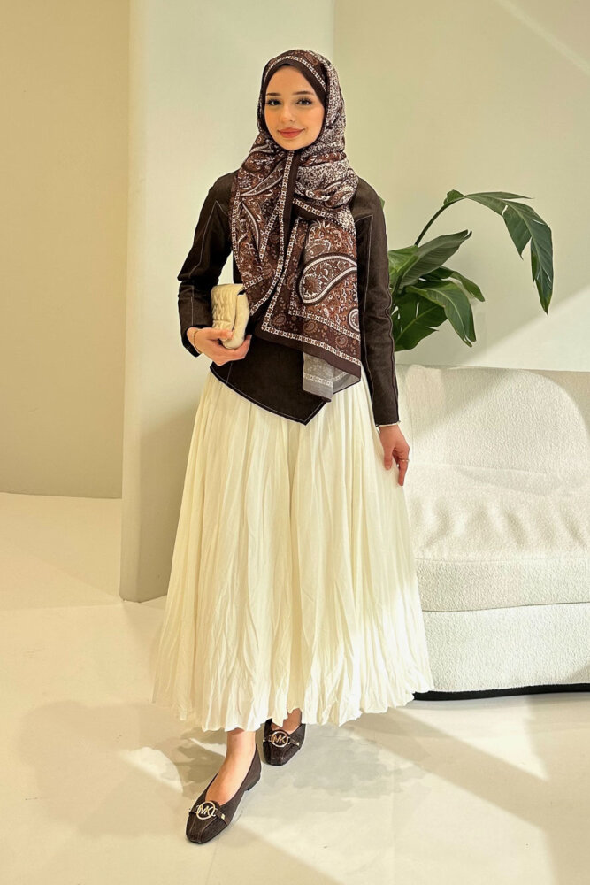 Mirel Kot Parçalı Vual Takım - Kahverengi - 5