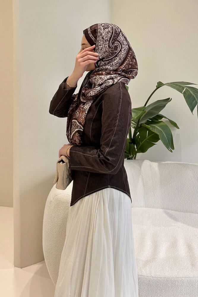 Mirel Kot Parçalı Vual Takım - Kahverengi - HEWES (1)