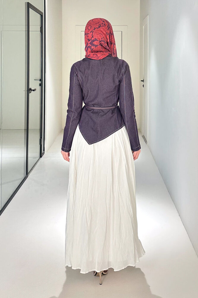 Mirel Kot Parçalı Vual Takım - Mürdüm - 8