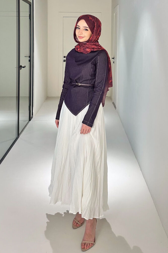 Mirel Kot Parçalı Vual Takım - Mürdüm - 7