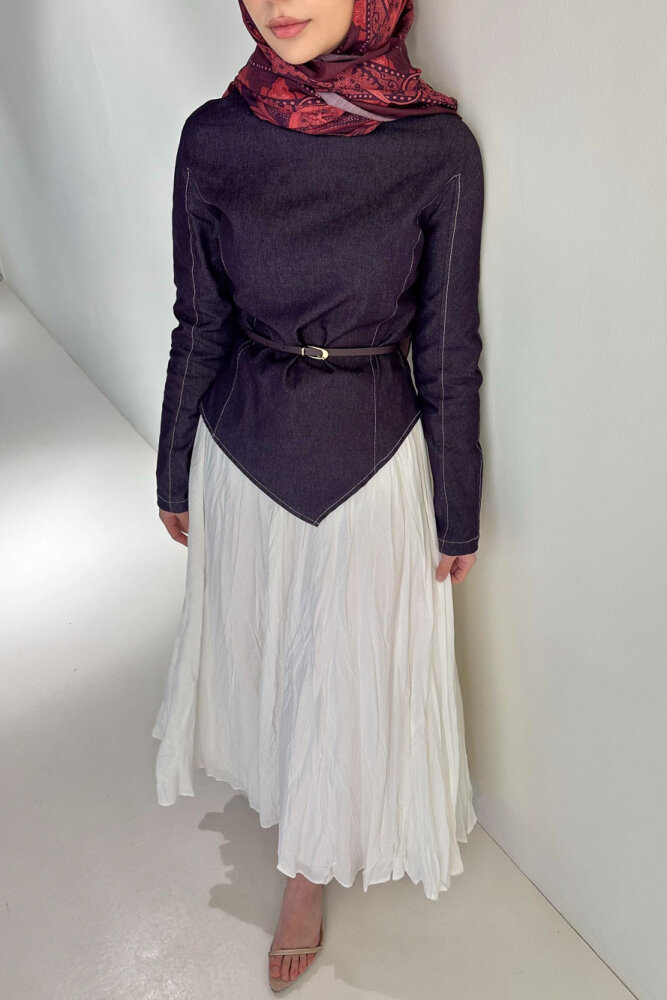 Mirel Kot Parçalı Vual Takım - Mürdüm - HEWES (2)