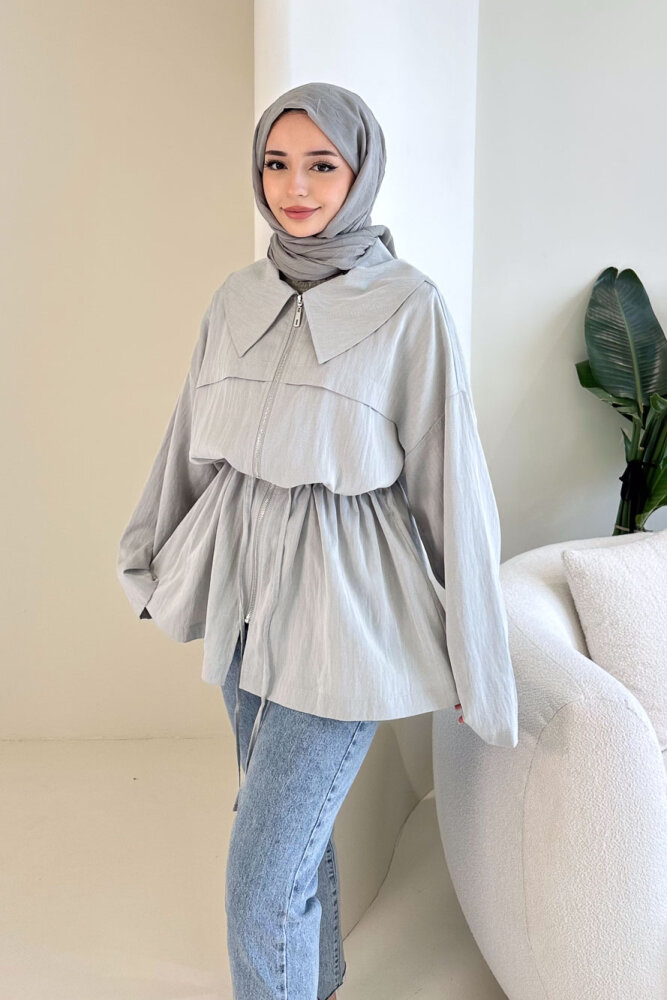  Miso Tünel Detaylı Oversize Kap - Mint Yeşili - 1