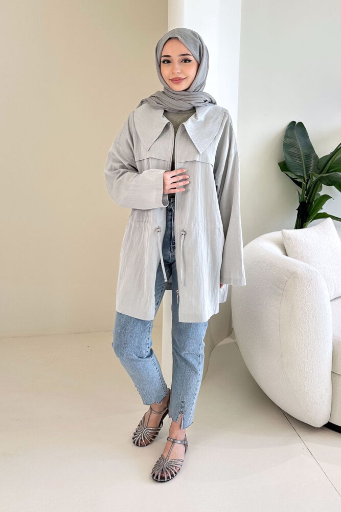  Miso Tünel Detaylı Oversize Kap - Mint Yeşili - İKOL (5)