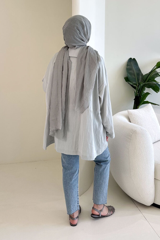  Miso Tünel Detaylı Oversize Kap - Mint Yeşili - 8