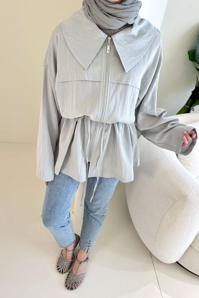  Miso Tünel Detaylı Oversize Kap - Mint Yeşili - 7