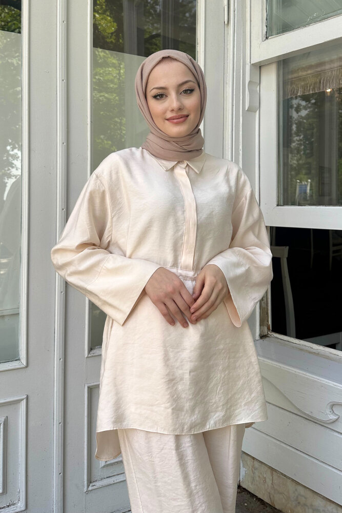 Modal Rahat Kesim Takım - Bej - LİNE (3)