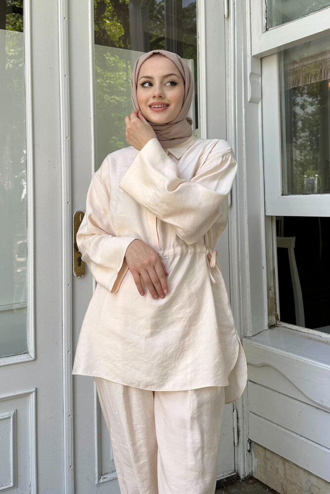 Modal Rahat Kesim Takım - Bej - LİNE (2)