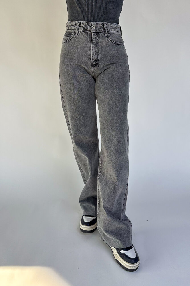 Mona Wideleg Jean - Füme - MY MAGAZİN (0)