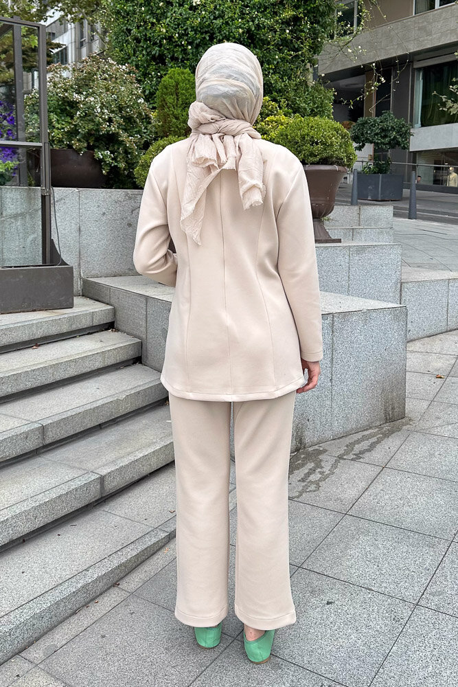 Moon Yırtmaç Detaylı Takım - Bej - 8