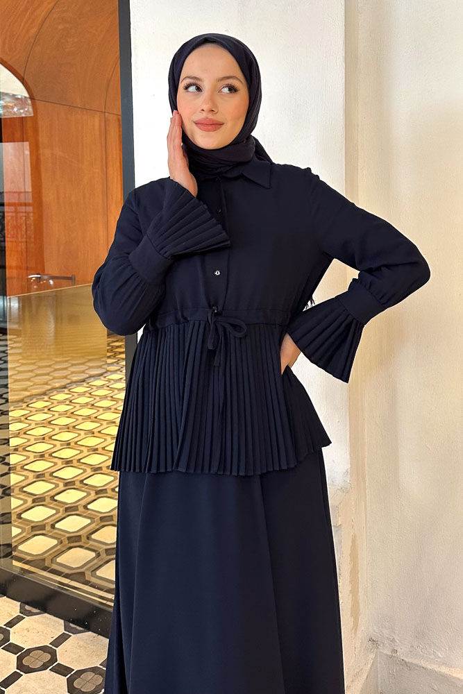 Moxie Piliseli Etek Takım - Lacivert - LİNE (3)