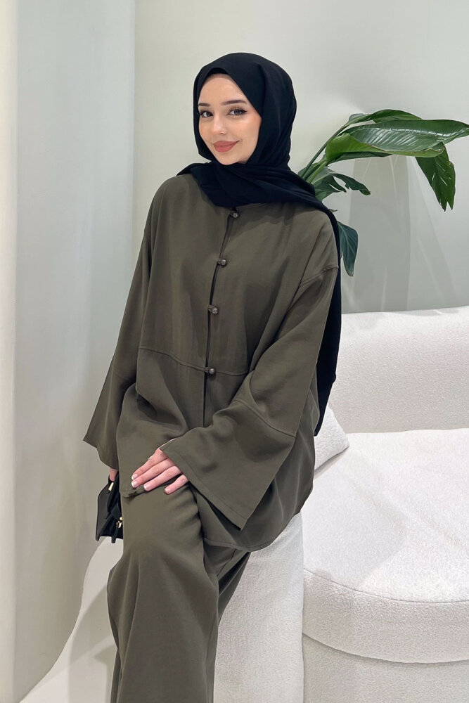 Muana Bağcıklı Takım - Haki - 7