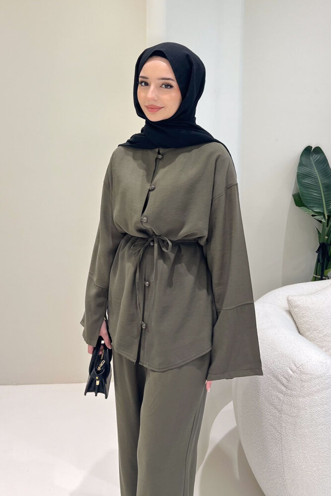 Muana Bağcıklı Takım - Haki - ENMA (1)