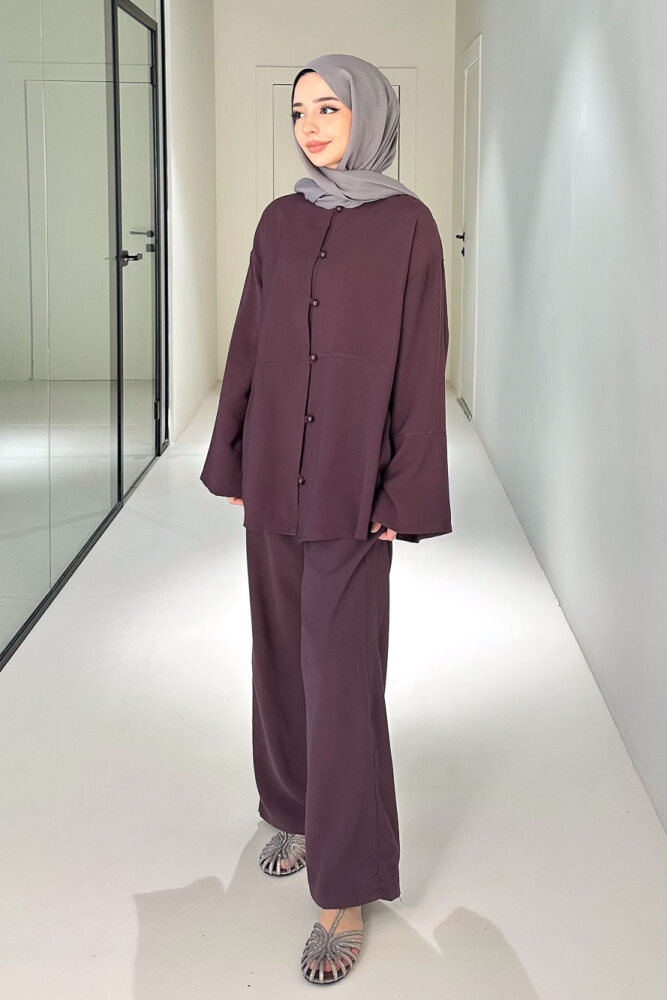 Muana Bağcıklı Takım - Mürdüm - 8