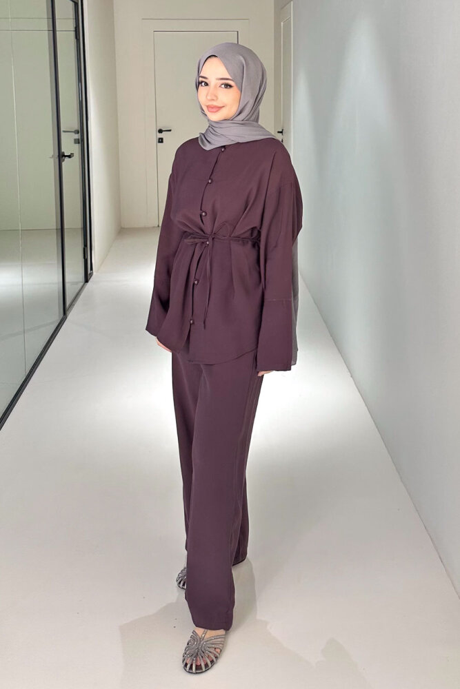 Muana Bağcıklı Takım - Mürdüm - 6