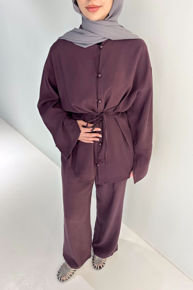 Muana Bağcıklı Takım - Mürdüm - 7