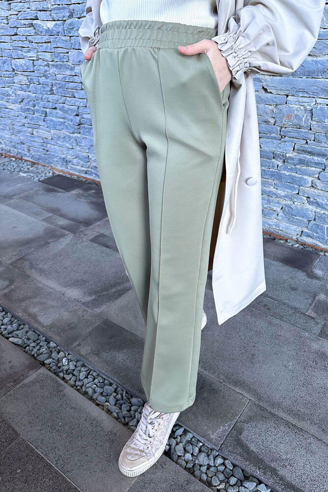 Nervürlü Scuba Pantolon - Haki - ENMA (2)