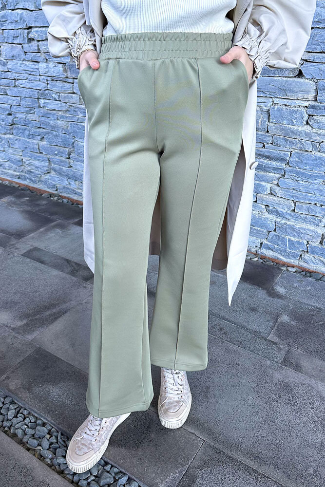 Nervürlü Scuba Pantolon - Haki - ENMA (3)