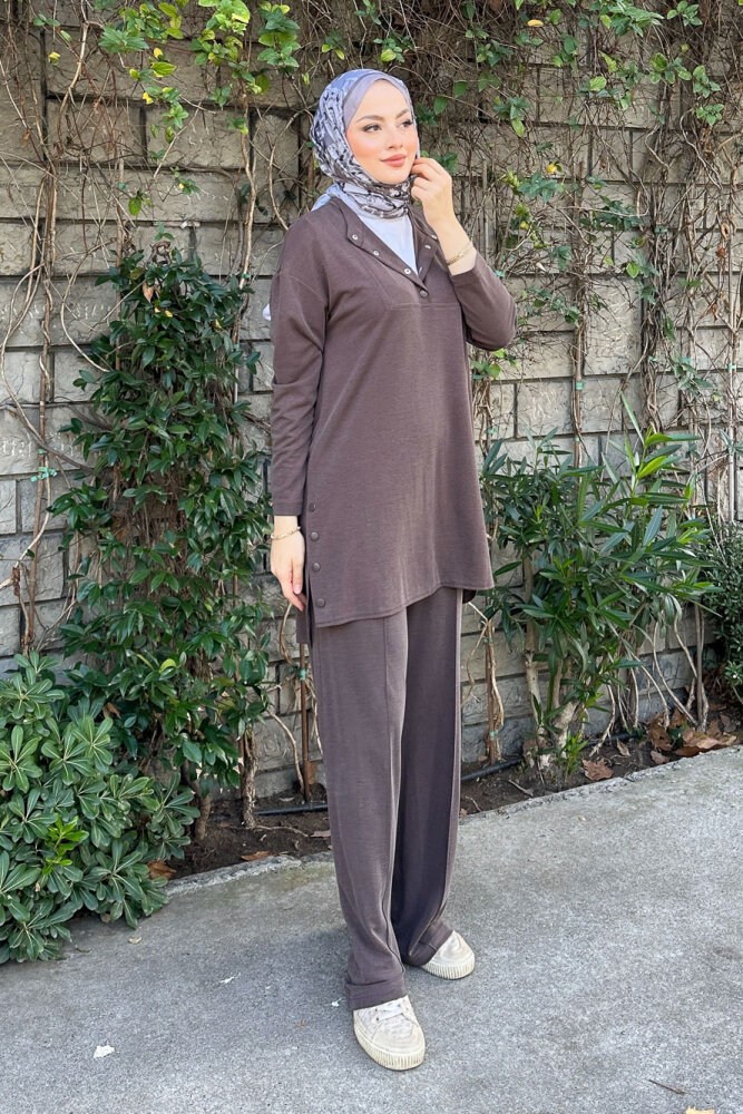 Noré Çıtçıtlı Spor Takım - Kahverengi - 3