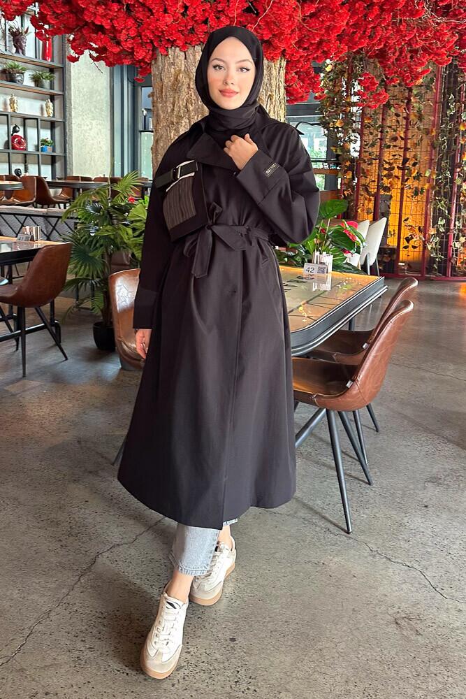 Page Tasarım Trençkot - Siyah - PUANE (4)