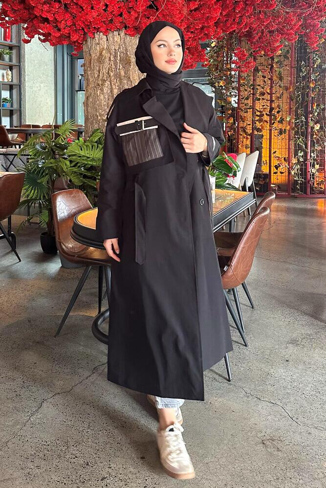 Page Tasarım Trençkot - Siyah - PUANE (2)