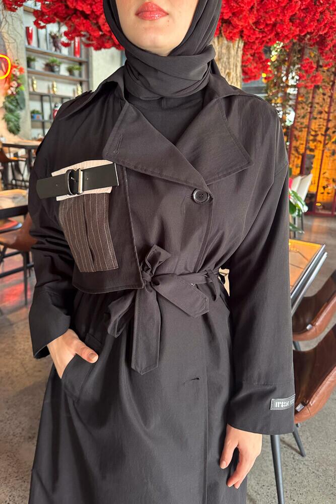 Page Tasarım Trençkot - Siyah - PUANE (3)