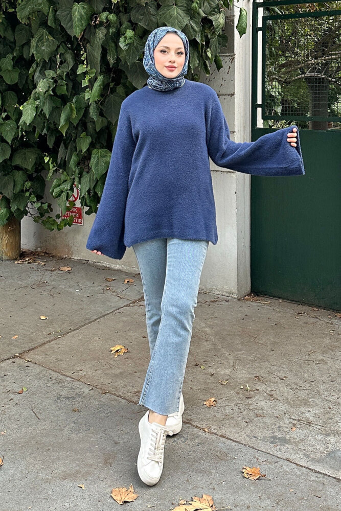 Peluş Kazak - Lacivert - QUB (5)