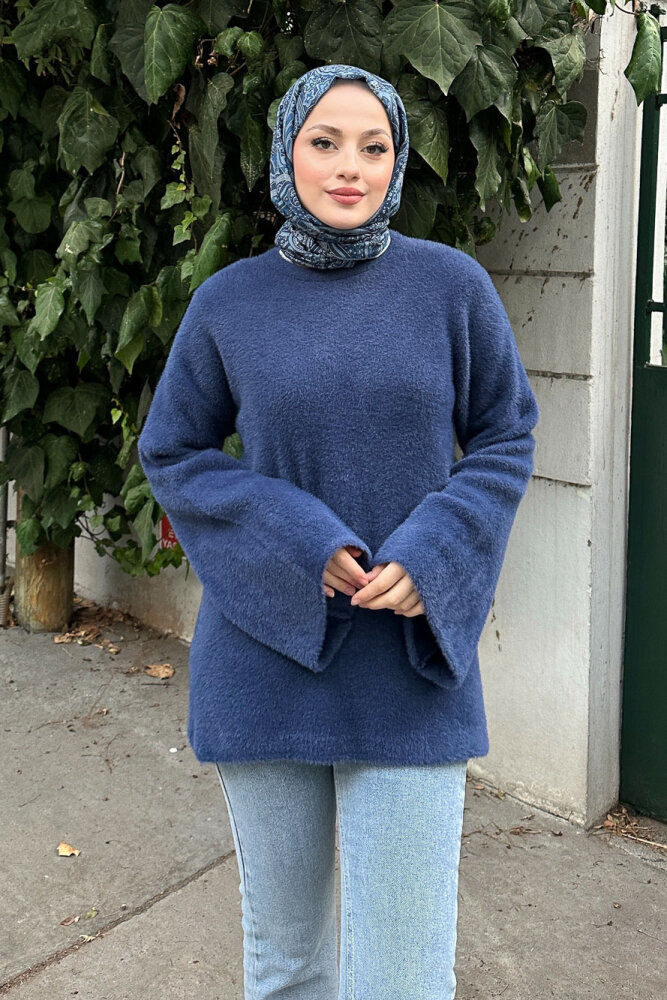 Peluş Kazak - Lacivert - 7