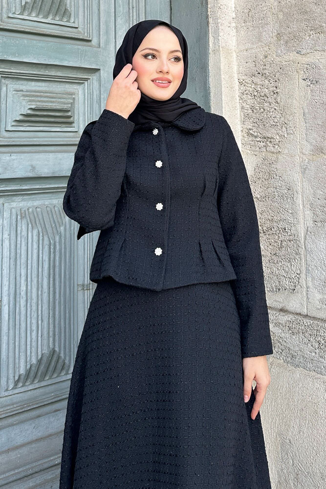 Pens Dikiş Detaylı Takım - Siyah - 6