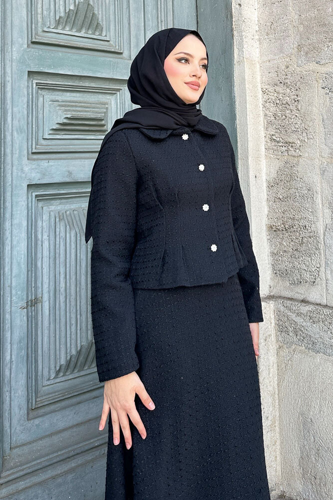 Pens Dikiş Detaylı Takım - Siyah - 4