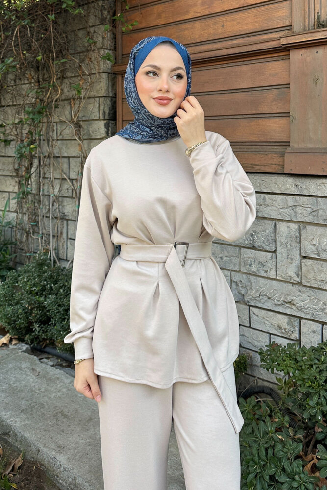 Pileli Oysho Takım - Bej - HENZA (2)