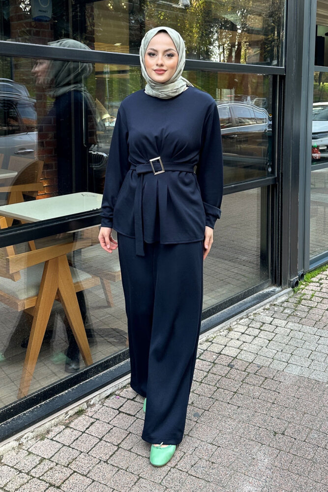 Pileli Oysho Takım - Lacivert - 5