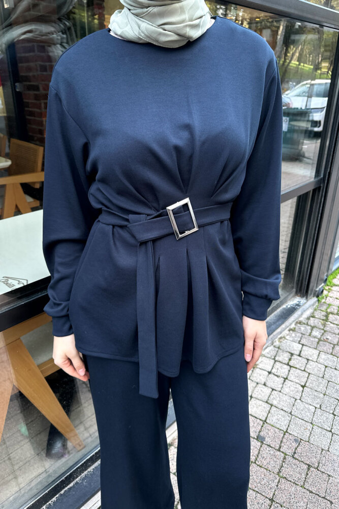 Pileli Oysho Takım - Lacivert - 4