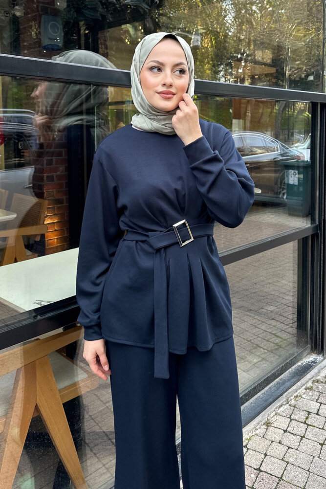 Pileli Oysho Takım - Lacivert - 2