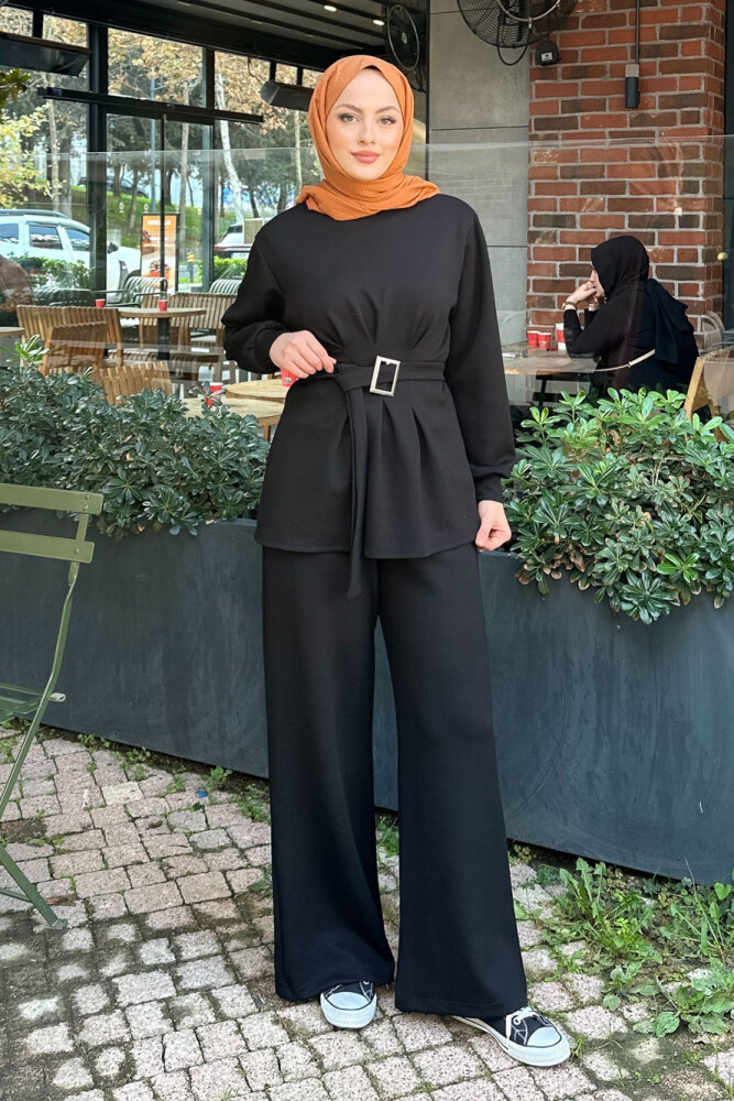 Pileli Oysho Takım - Siyah - 1