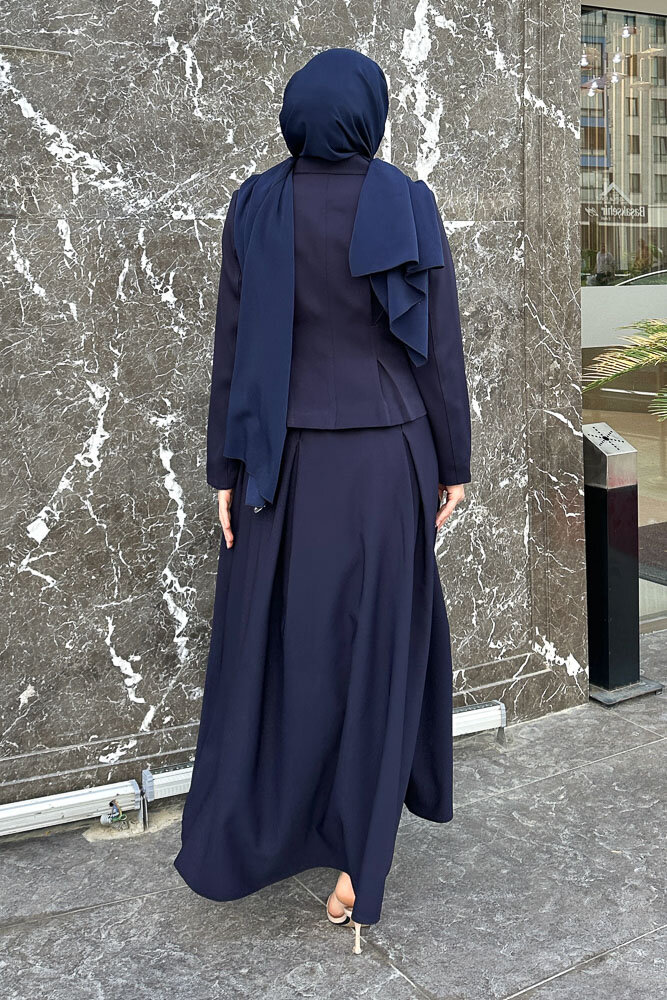 Pilikaşe Double Etekli Takım - Lacivert - 8