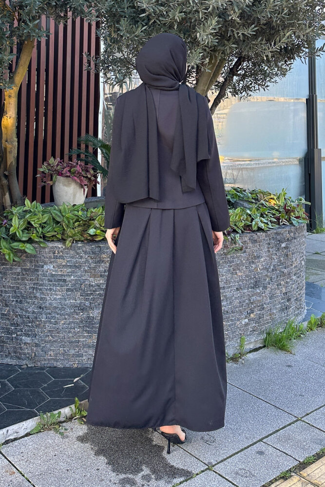 Pilikaşe Double Etekli Takım - Siyah - 8