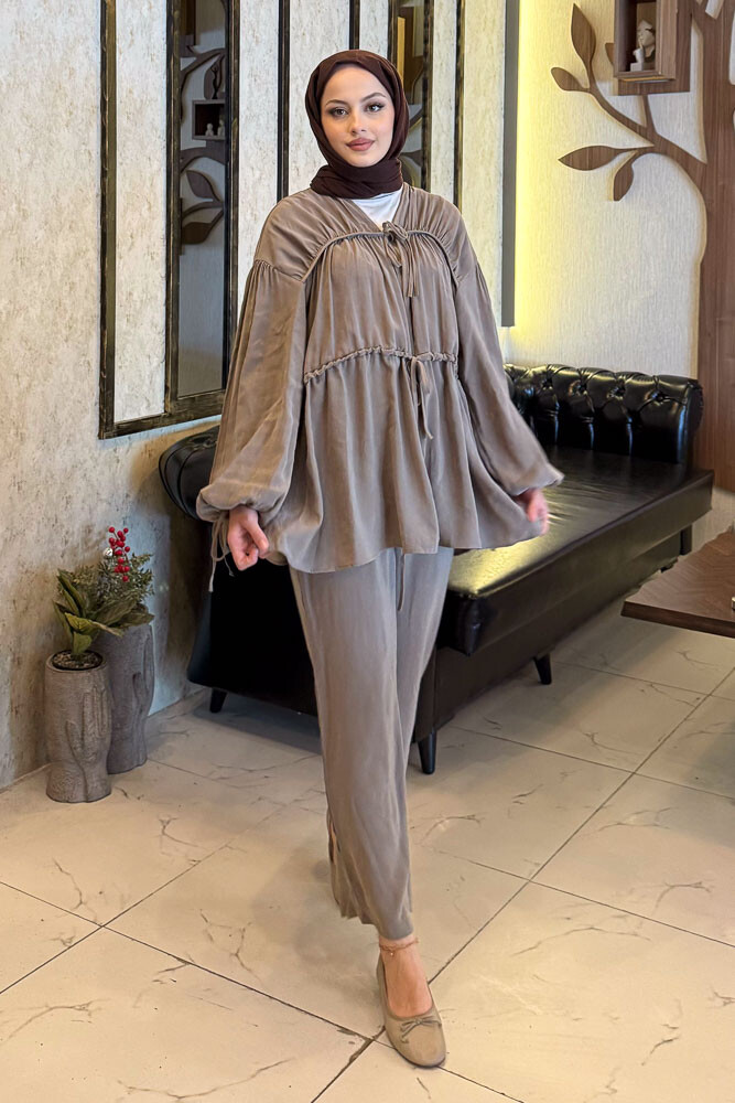 Pisa Pantolon Takım - Vizon 